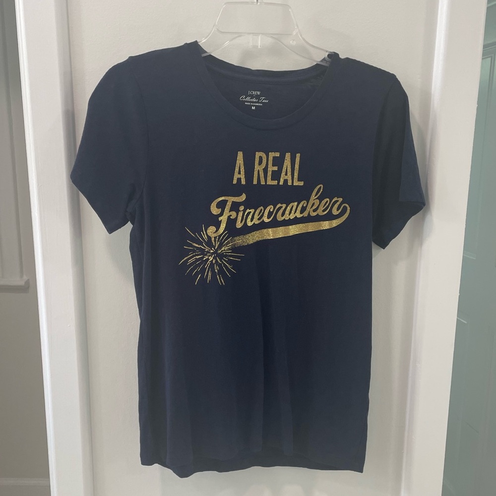 J Crew Firecracker tee size M NWOT
